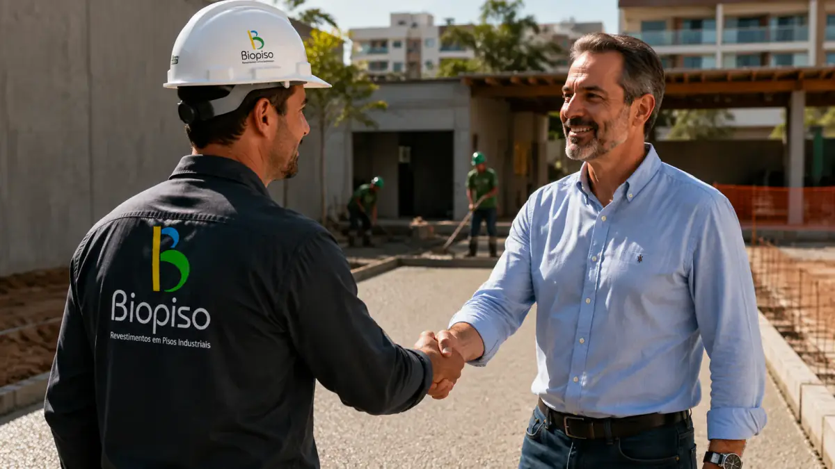Equipe Biopiso em visita técnica à obra